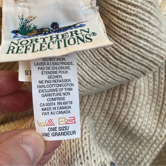 Vintage Northern Reflections Poncho fringe one size cotton cardigan - Picture 12 of 12